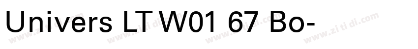 Univers LT W01 67 Bo字体转换
